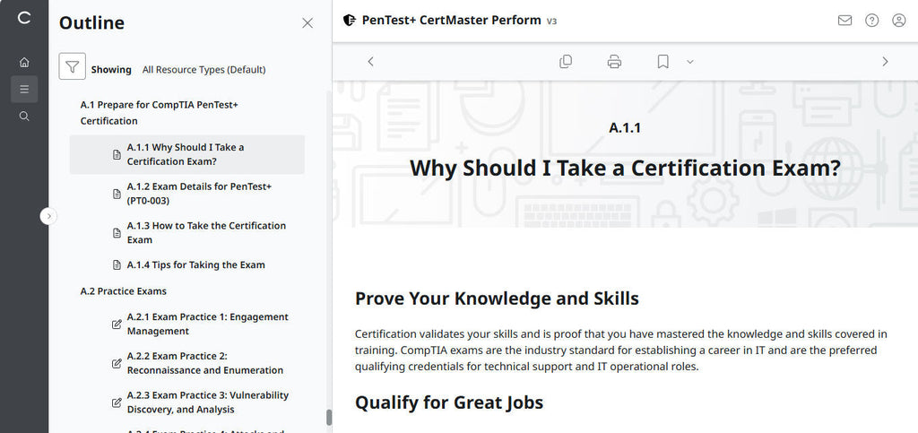 CompTIA PenTest+ CertMaster Perform  PT0-003 (V3)